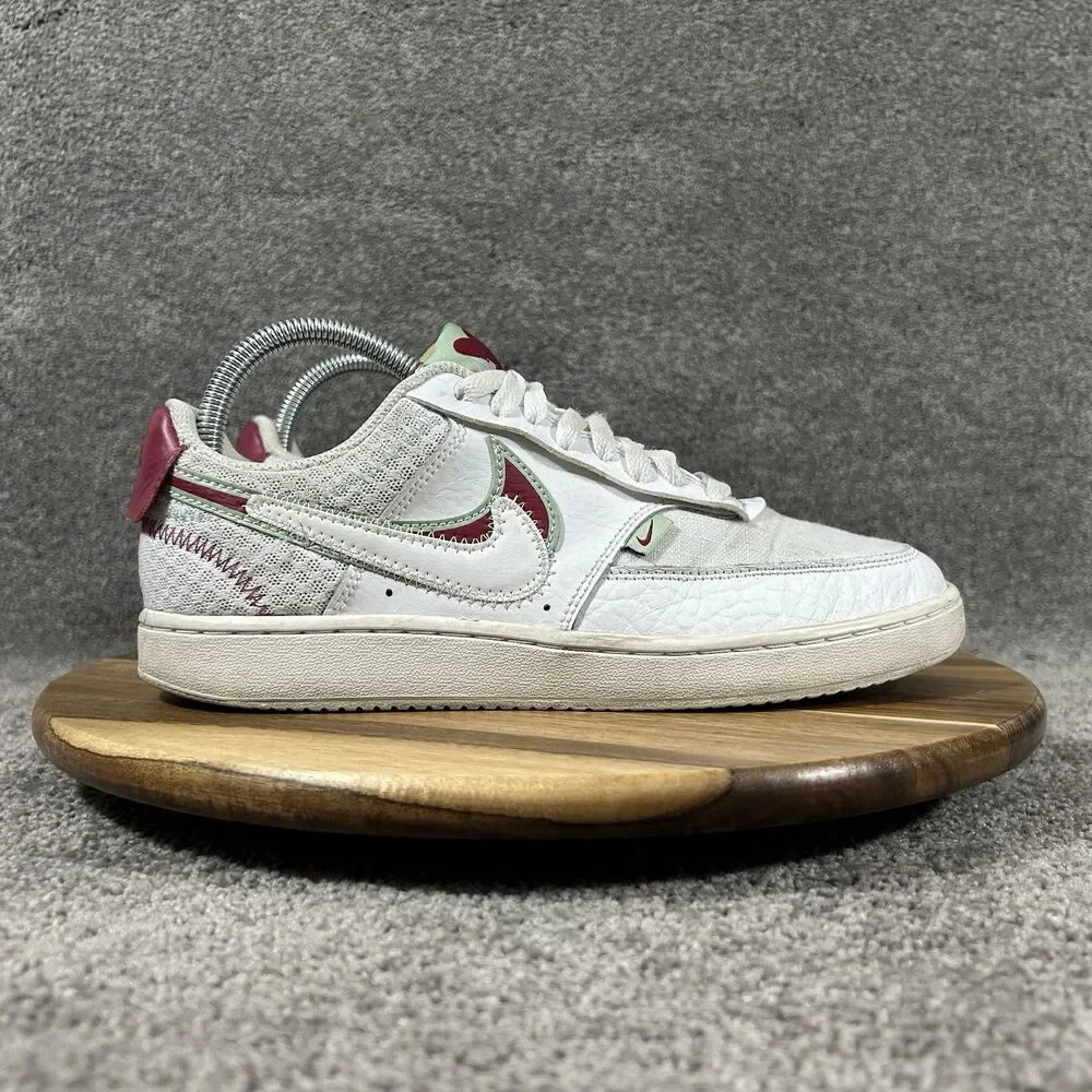 Nike Court Vision Low Premium CI7827-100 Women’s Sz 8 Valentine's Day Shoes Used